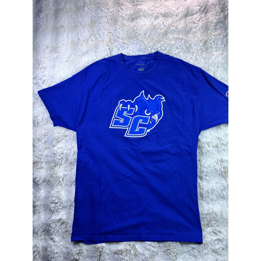 Champion Mens Sussex County Community College Skylanders T-Shirt Blue L. A35